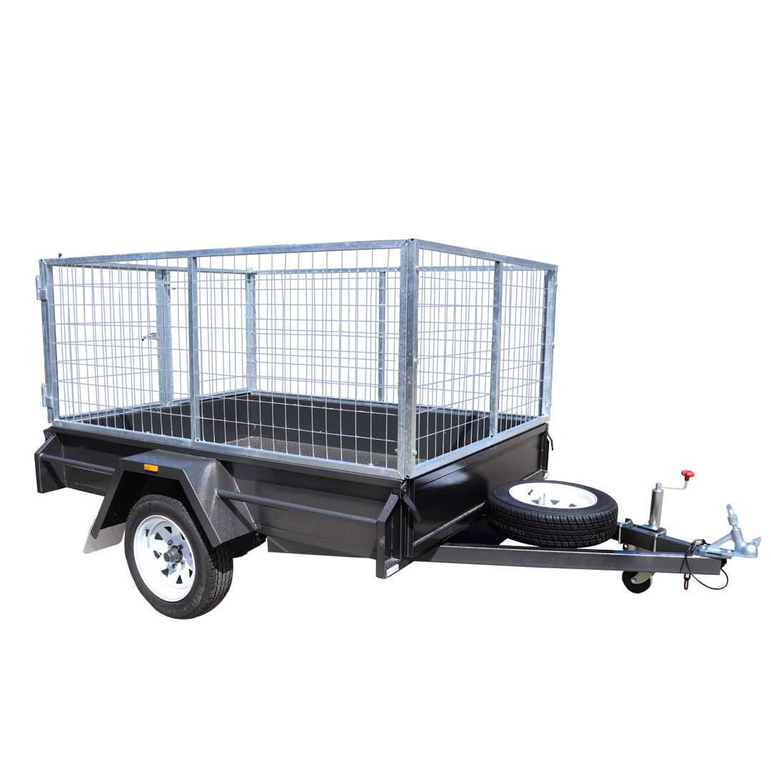 6x4 Single Axle Commercial Heavy Duty 3ft Cage Trailer for Sale Swan ...